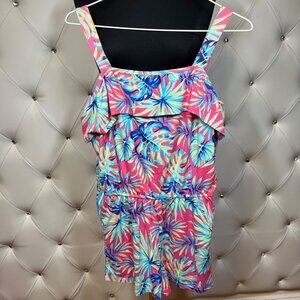 Wonder Nation Multicolor Tropical Romper Size XL/XG (14-16)